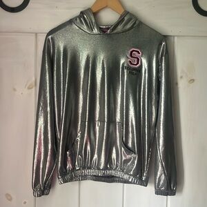 Disney Zombies 2 silver chrome hoodie girls size XL